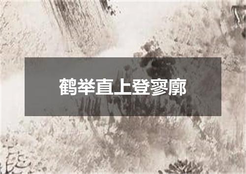 鹤举直上登寥廓