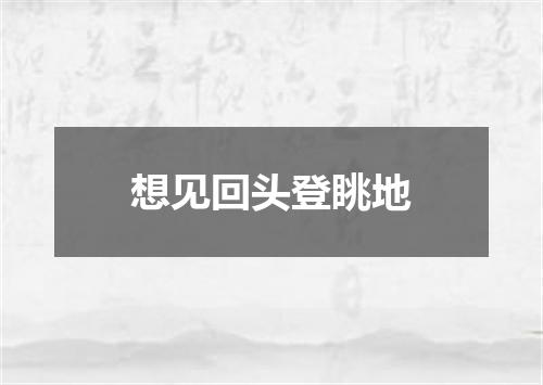 想见回头登眺地