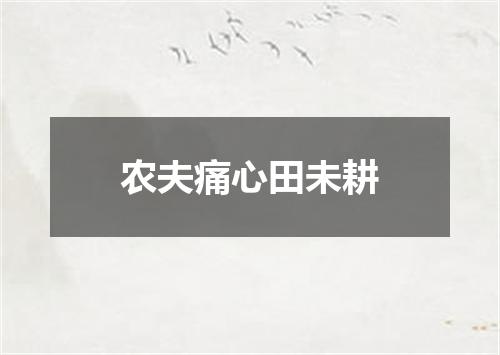 农夫痛心田未耕