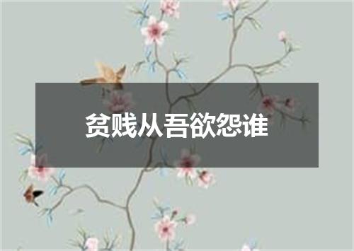 贫贱从吾欲怨谁