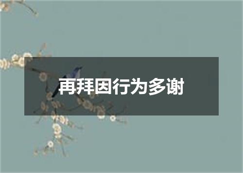 再拜因行为多谢