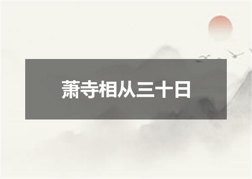 萧寺相从三十日