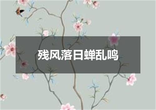 残风落日蝉乱鸣