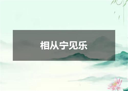 相从宁见乐