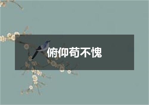 俯仰苟不愧