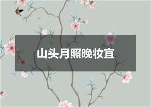 山头月照晚妆宜