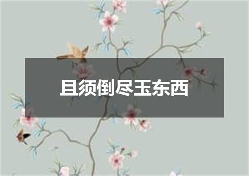 且须倒尽玉东西