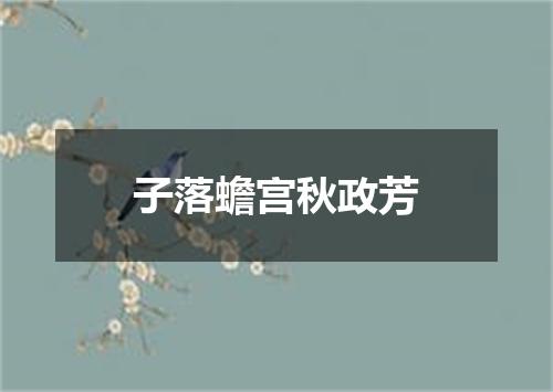 子落蟾宫秋政芳