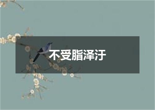 不受脂泽汙