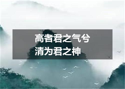 高者君之气兮清为君之神