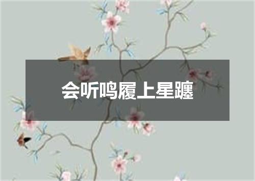 会听鸣履上星躔