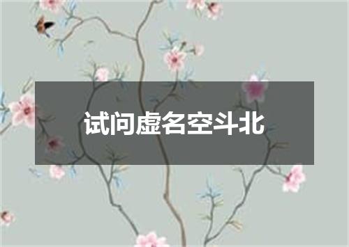 试问虚名空斗北