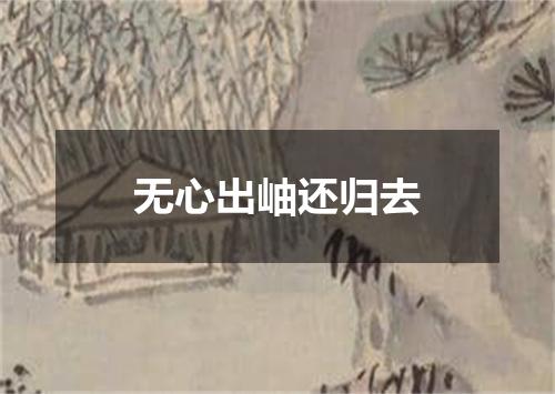 无心出岫还归去