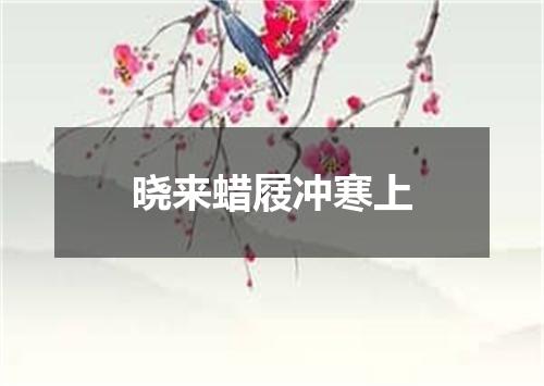 晓来蜡屐冲寒上