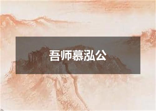 吾师慕泓公