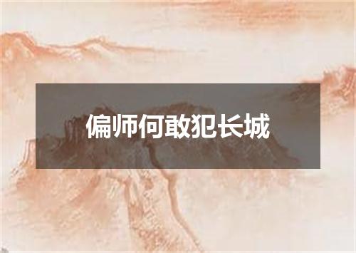 偏师何敢犯长城