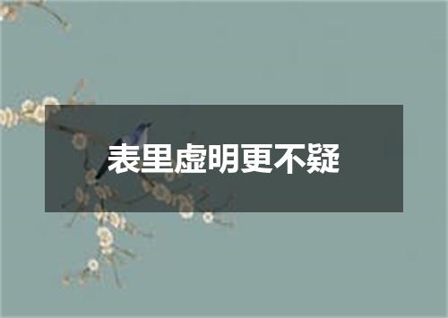 表里虚明更不疑