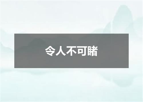 令人不可睹