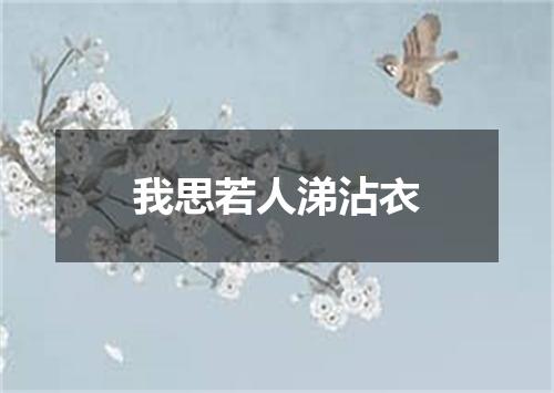 我思若人涕沾衣