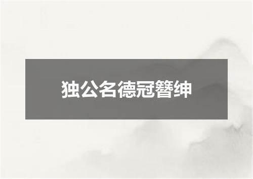 独公名德冠簪绅