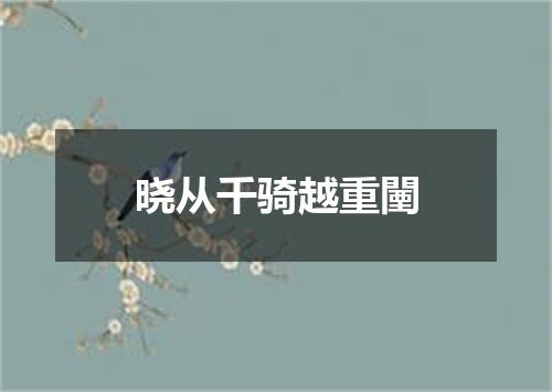 晓从千骑越重闉