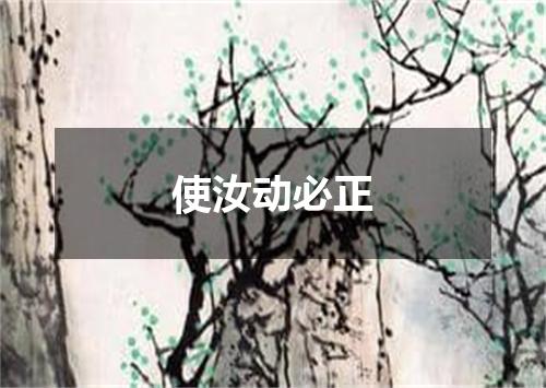 使汝动必正