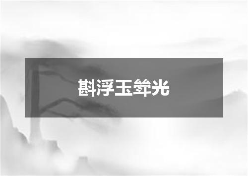 斟浮玉斚光