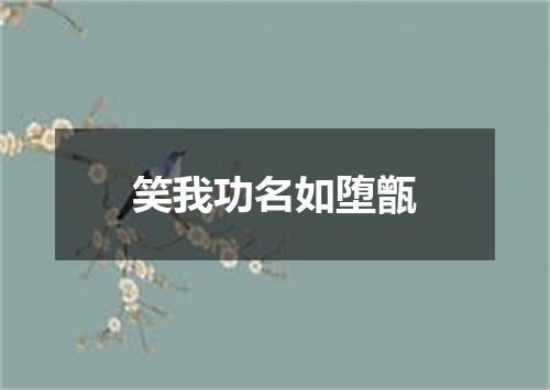 笑我功名如堕甑