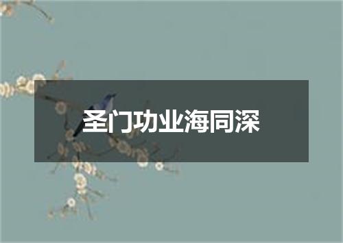 圣门功业海同深