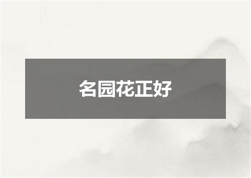 名园花正好