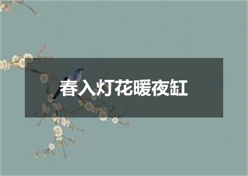 春入灯花暖夜缸