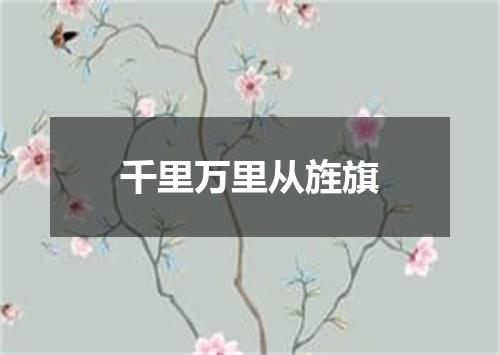 千里万里从旌旗