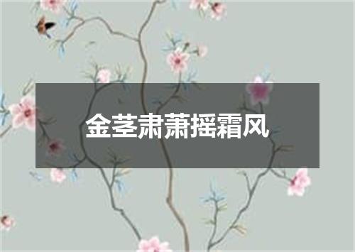 金茎肃萧摇霜风