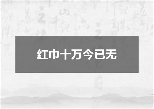 红巾十万今已无