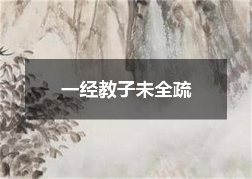 一经教子未全疏