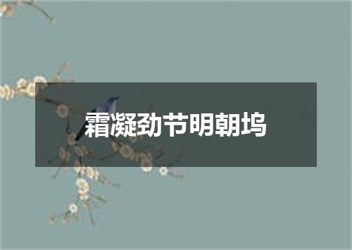 霜凝劲节明朝坞