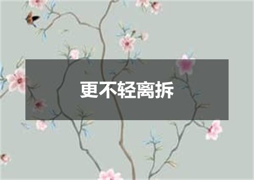 更不轻离拆