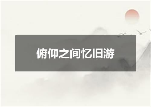 俯仰之间忆旧游