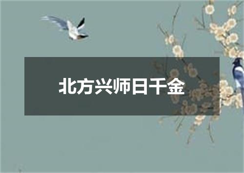 北方兴师日千金