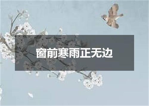 窗前寒雨正无边