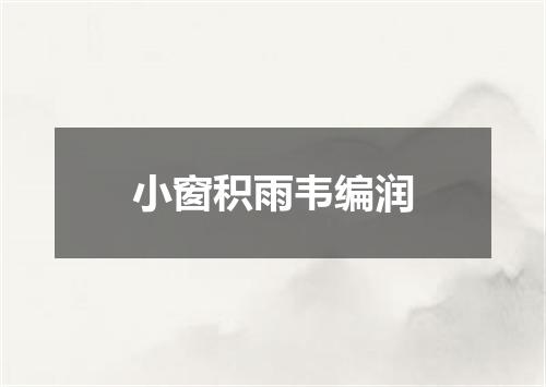 小窗积雨韦编润