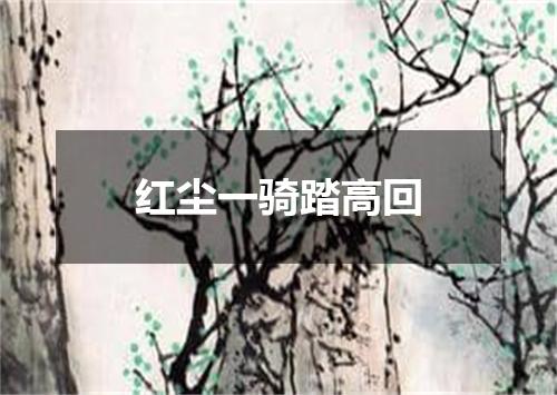 红尘一骑踏高回