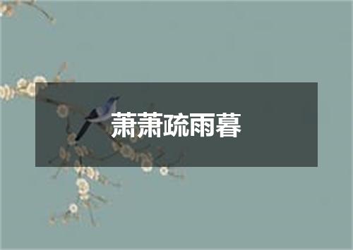 萧萧疏雨暮