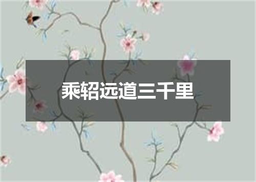 乘轺远道三千里