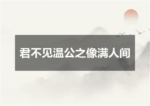 君不见温公之像满人间