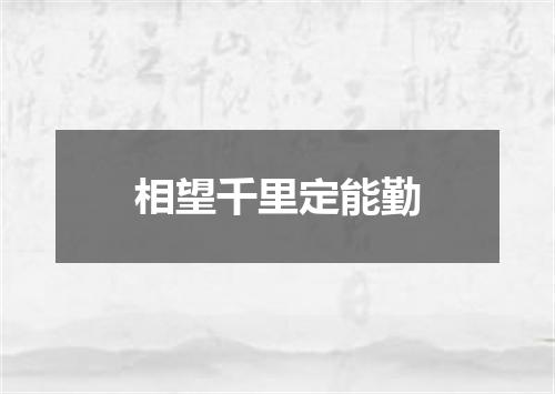 相望千里定能勤