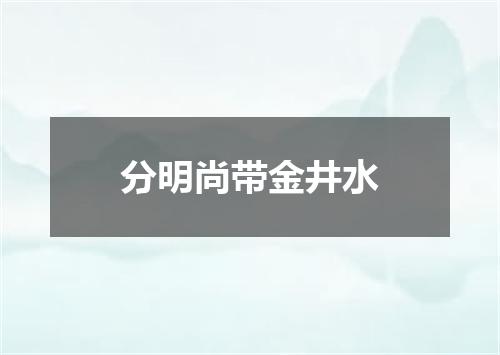 分明尚带金井水