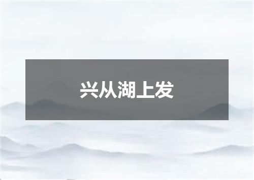 兴从湖上发