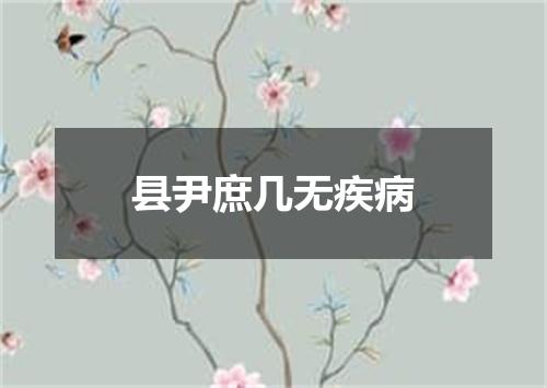 县尹庶几无疾病