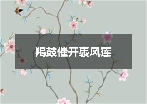 羯鼓催开褭风莲